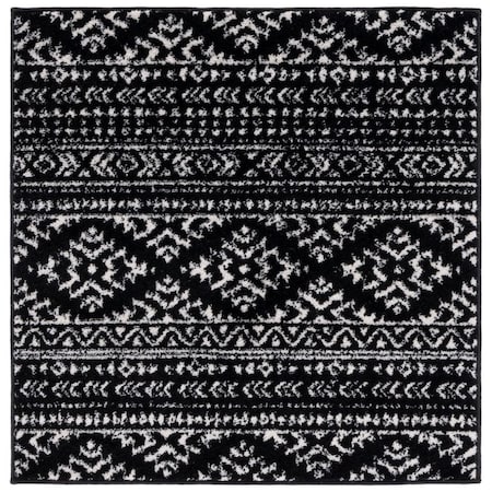 Safavieh 8 x 8 ft. Tulum Square Area Rug Black & Ivory TUL272Z-8SQ